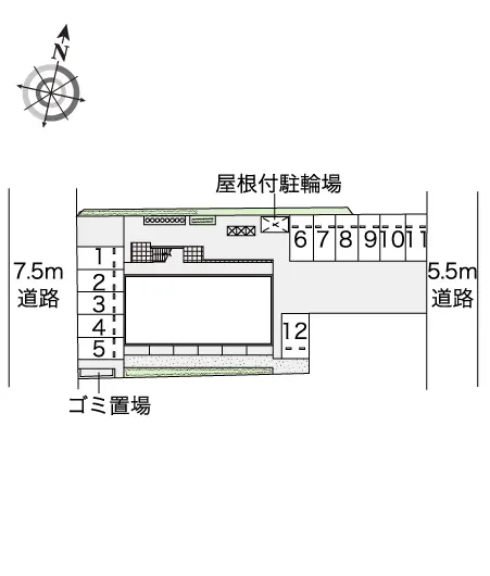 ★手数料０円★前橋市表町２丁目　月極駐車場（LP）